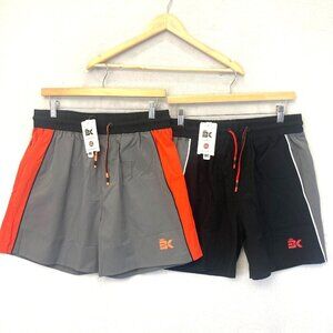 Lot of 2 Brokig BK Workout Shorts XXL (fits like US Medium) Gym NWT